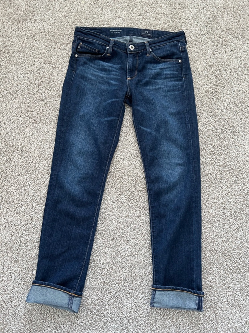 AG Adriano Goldschmied The Stevie Cuff Slim Straight Jeans size 26